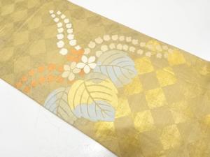 アンティーク　菱に桐模様織り出し袋帯（材料）